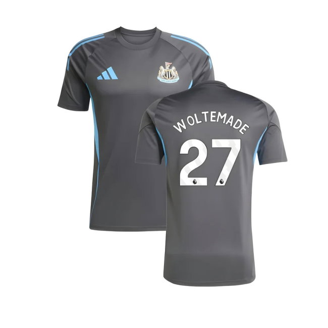 2025-2026 Newcastle Training Shirt (Grey) (Woltemade 27)-SoccerKits Hub | Buy Soccer Jerseys Online